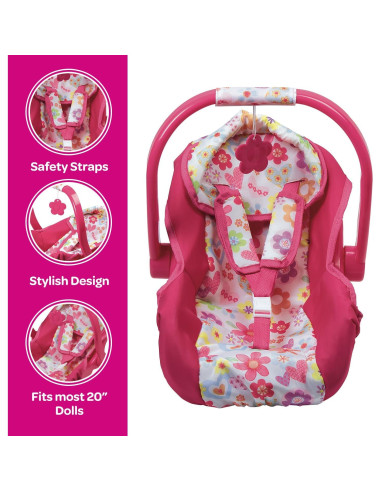 Asiento de Coche para Muñecas Adora Poder Floral - 50.8 cm