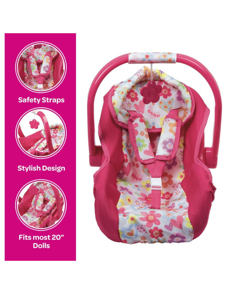 Asiento de Coche para Muñecas Adora Poder Floral - 50.8 cm