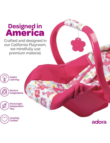 Asiento de Coche para Muñecas Adora Poder Floral - 50.8 cm