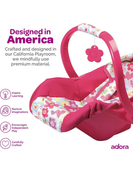 Asiento de Coche para Muñecas Adora Poder Floral - 50.8 cm