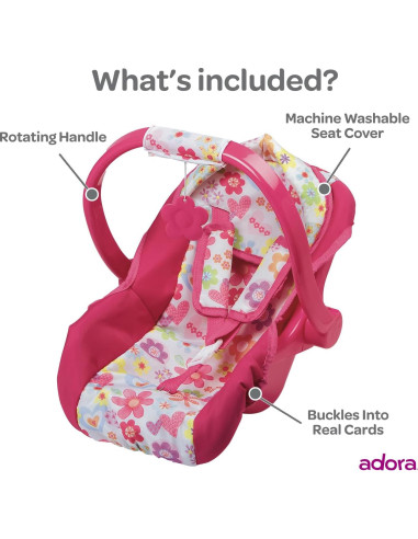 Asiento de Coche para Muñecas Adora Poder Floral - 50.8 cm