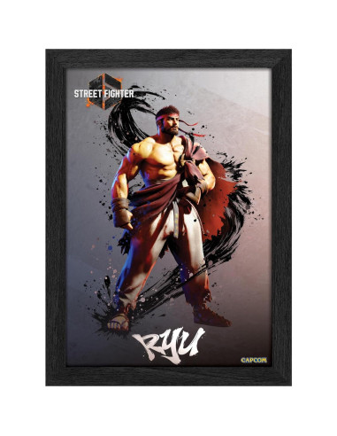 Póster Lenticular 3D Level Up Labs Street Fighter 6 Ryu 25.4x30.5cm
