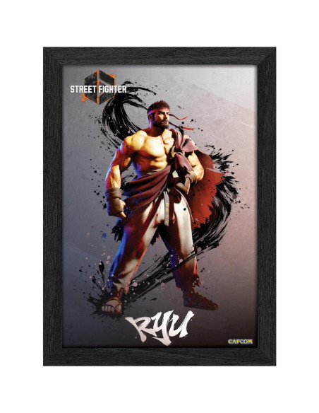 Póster Lenticular 3D Level Up Labs Street Fighter 6 Ryu 25.4x30.5cm