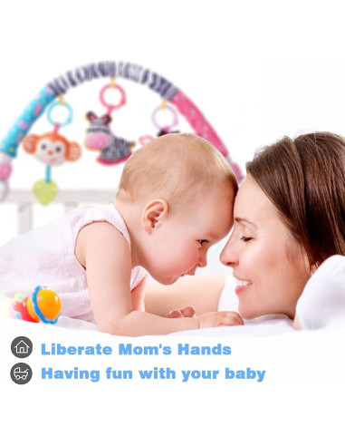 Juguetes Colgantes para Cochecito PauHami1ton Cebra Rosa