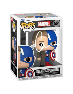 Funko Pop Capitán América Chris Evans Autografiado Facsímil