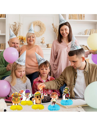 Juego de 5 Toppers de Mesa Animal-Crossing para Fiesta