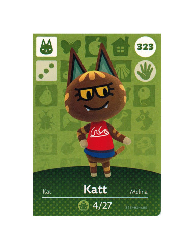 Tarjeta Amiibo Katt Animal Crossing Happy Home Designer 323