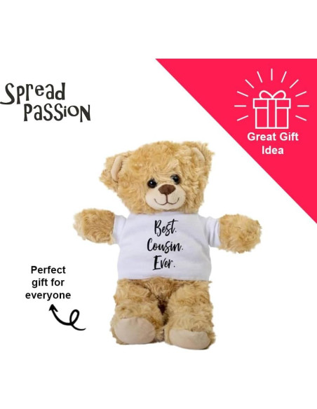 Osito de Peluche SpreadPassion con Camiseta 21.6x25.4cm