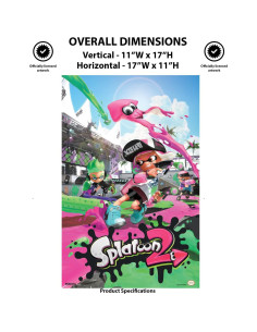 Póster Splatoon 2 Pyramid America 28x43 cm - Licenciado Nintendo 2