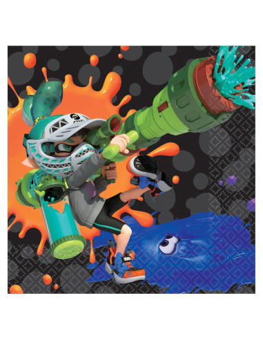 Servilletas de Bebida Amscan Splatoon 16 Piezas 12.7cm