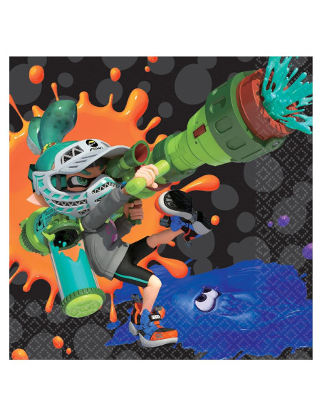 Servilletas de Bebida Amscan Splatoon 16 Piezas 12.7cm