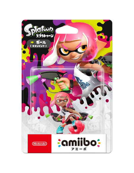 Amiibo Nintendo Chica Inkling Rosa Neón Splatoon 2