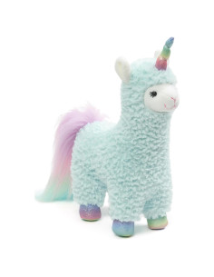 Peluches GUND Llamacorn 28 cm azul arcoíris para +1 año