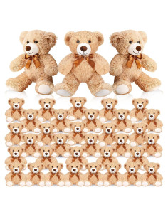 Osos de Peluche Suaves HyDren 36 Pcs 35 cm Marrón Claro