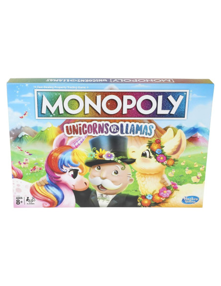 Monopoly Unicornios vs Llamas - Juego de Mesa Hasbro 8+