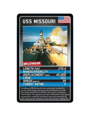 Juego de Cartas Top Trumps Barcos de Guerra - Español