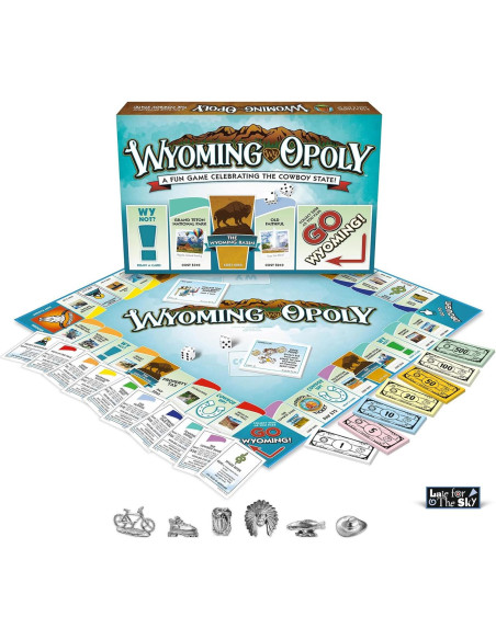 Juego de Mesa Wyoming-Opoly Tarde Para El Cielo 2-6 Jugadores Juego de Mesa Wyoming-Opoly Tarde Para El Cielo 2-6 Jugadores