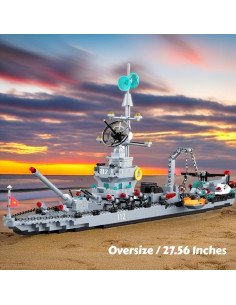 Juego de Bloques de Construcción Acorazado Chodia 6-en-1 70 cm 2