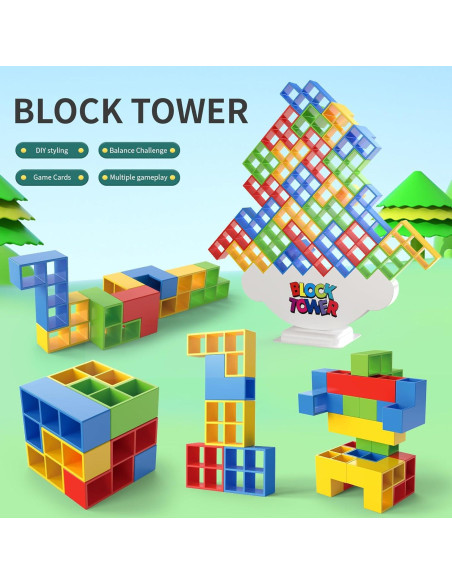 Juego de Bloques de Apilamiento OUXIA 48 Pcs - Diversión Familiar