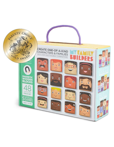 Juego de Bloques de Madera Inclusivos Mis Constructores 48 Piezas