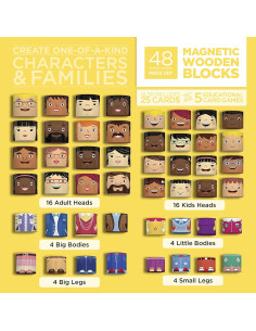 Juego de Bloques de Madera Inclusivos Mis Constructores 48 Piezas 2