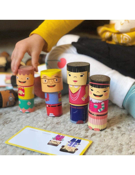 Juego de Bloques de Madera Inclusivos Mis Constructores 48 Piezas