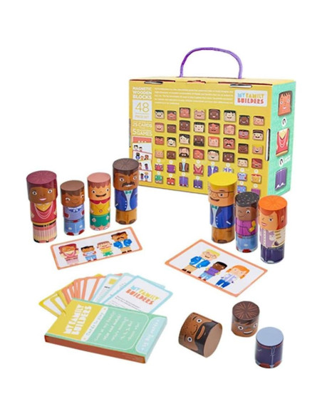 Juego de Bloques de Madera Inclusivos Mis Constructores 48 Piezas