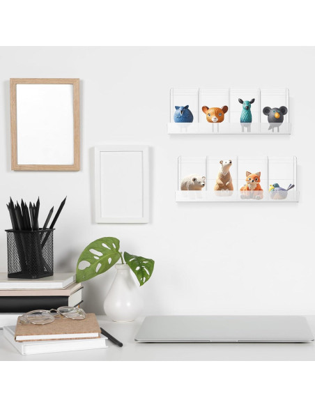 Weysat 50 Protectores Transparentes y 10 Estantes Acrílicos