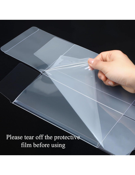 Weysat 50 Protectores Transparentes y 10 Estantes Acrílicos