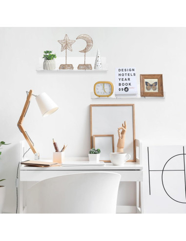 Weysat 50 Protectores Transparentes y 10 Estantes Acrílicos