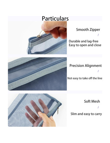 20 Bolsas de Cremallera de Malla ZZFENGKR A4 para Organizar