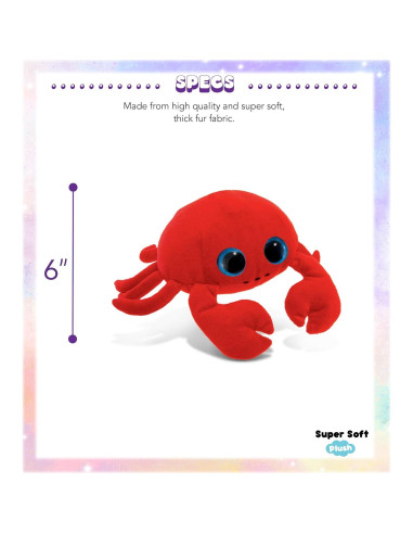 Cangrejo de Peluche Rojo Ojos Grandes Puzzled 15 cm Suave