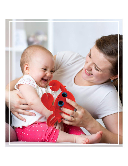 Cangrejo de Peluche Rojo Ojos Grandes Puzzled 15 cm Suave