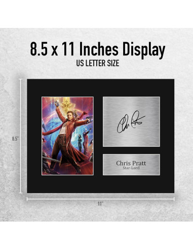 Exhibición Foto Autografiada Chris Pratt Guardianes de la Galaxia