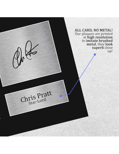 Exhibición Foto Autografiada Chris Pratt Guardianes de la Galaxia