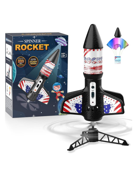 Lanzador de Cohetes Mafbeanl NO.2231A, Juguete Recargable 61m