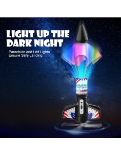 Lanzador de Cohetes Mafbeanl NO.2231A, Juguete Recargable 61m 2