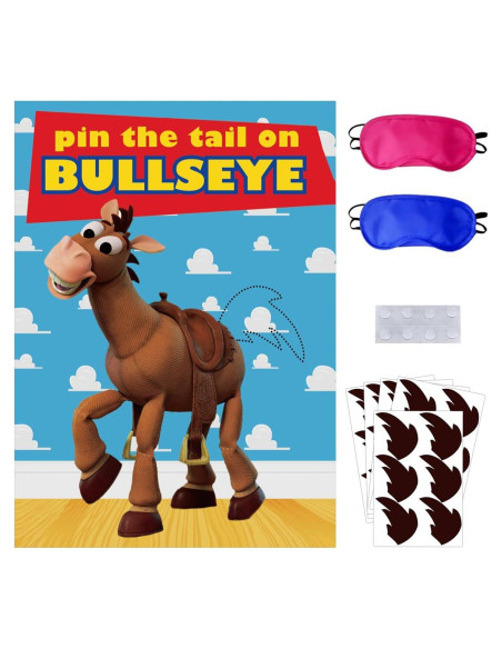 Juego de Fiesta Pin the Tail on The Bullseye OULUN 24PCS