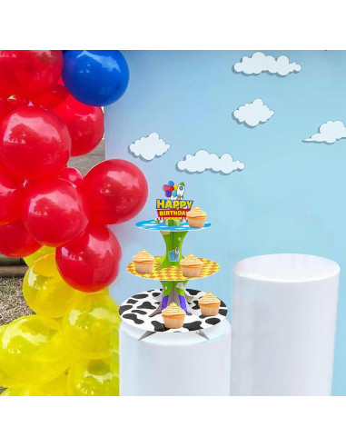 Soporte para Cupcakes Plegable 3 Niveles Caricaturas AB-182