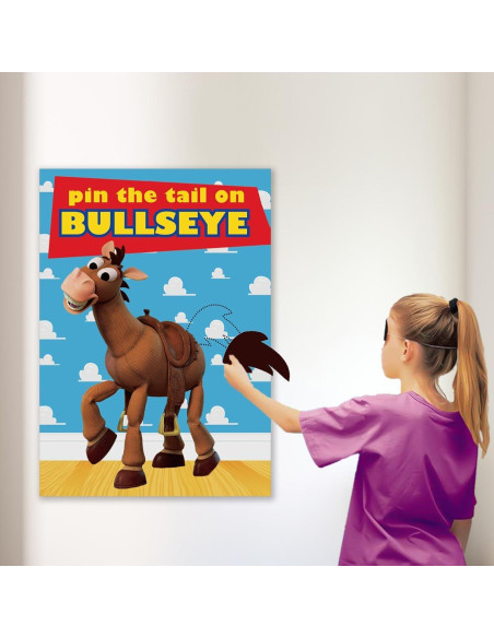 Juego de Fiesta Pin the Tail on The Bullseye OULUN 24PCS