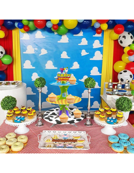 Soporte para Cupcakes Plegable 3 Niveles Caricaturas AB-182