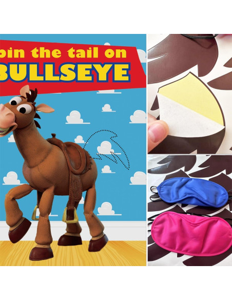 Juego de Fiesta Pin the Tail on The Bullseye OULUN 24PCS
