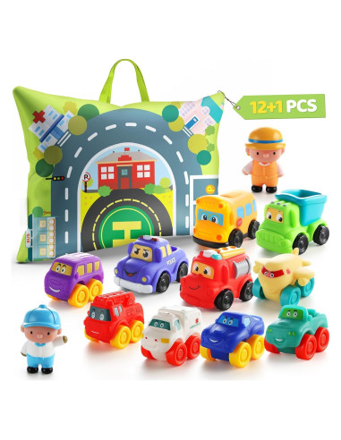 Juego de Coches de Juguete Bessome 12 PCS para Bebés 1-2 Años