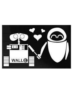 Calcomanía Vinilo Robot de Amor Disney 15.24 cm Blanco