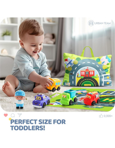 Juego de Coches de Juguete Bessome 12 PCS para Bebés 1-2 Años