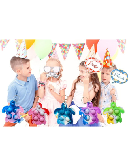 20 Llaveros Tortuga Pop Mini Roaqua - Juguetes de Fiesta 20 Llaveros Tortuga Pop Mini Roaqua - Juguetes de Fiesta
