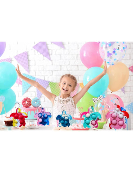 20 Llaveros Tortuga Pop Mini Roaqua - Juguetes de Fiesta 20 Llaveros Tortuga Pop Mini Roaqua - Juguetes de Fiesta