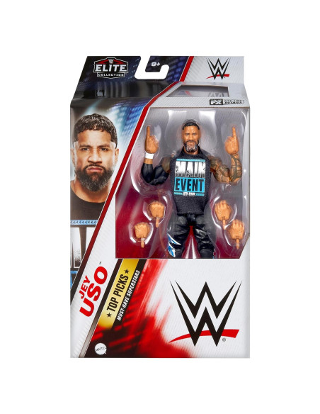 Figura de Acción Jey Uso Camisa Negra WWE Elite 2025