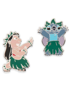 Conjunto de 2 Pines Lilo y Stitch Hula Disney