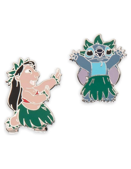 Conjunto de 2 Pines Lilo y Stitch Hula Disney